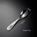 Cucchiaio per bambini in acciaio inox con gufo cartone animato, lungo 16,5 cm e pesa 57 g - Cucchiaio grande con motivo a cartoni animati