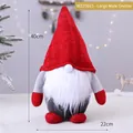 Large 40cm red knitted Christmas male gnome plush doll with a long white beard and grey body - WZ20015-40 Large Male Gnome (40cm)