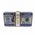 Sparkling dollar bill rhinestone clutch bag in blue and gold for evening gala events - Blue