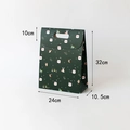 Green Christmas gift bag size guide with height 32cm, width 24cm, and depth 10.5cm - Green Large