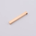 Colgante de barra rectangular de acero inoxidable oro rosa pulido con acabado espejo - Pulido Estándar sin Película Protectora (DH004) / Oro rosa