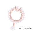 Elegant rose gold pearl brooch with crystal crown and waterdrop pendant 5.2x3.5cm - Rose Gold Circle Crown Artificial Pearl (YNCP1891 Gold)