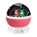 Starry sky projector night light with pink base and starry pattern dome for kids - Pink Shell Christmas Tree-Regular 1W
