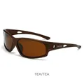Lunettes de soleil de sport avec monture et verres thé en vue à 45 degrés - Monture Thé Verres Thé