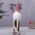 Pink glowing Christmas gnome plush with long legs and sequined hat, 48cm tall decor - WZ20017-50 Boy Style