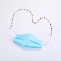 Cadena de perlas de cristal de colores en forma de corazón para gafas y máscaras - Cristal Engarzado