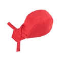 Adjustable red chef bandana hat for restaurant kitchen staff in solid cotton blend - Red