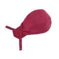 Detail of burgundy adjustable chef pirate hat with straps in high-quality fabric texture - Burgundy