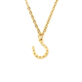 Gepolijste gouden hoefijzer hanger ketting voor heren van roestvrij staal - Goud Hoefijzer
