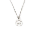 Collier en acier inoxydable poli avec un pendentif symbole du zodiaque Poissons - Poissons