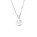 Collier Taureau en acier inoxydable poli avec pendentif zodiaque sur fond blanc - Taureau