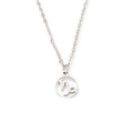 Polished silver stainless steel Capricorn zodiac pendant necklace for women - Capricorn