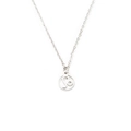 Polished silver stainless steel Leo zodiac sign pendant necklace for women - Leo