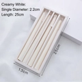 Set of four minimalist creamy white scented candles in premium protective packaging box - Creamy White (Vanilla Scented)