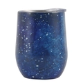 12oz stainless steel egg cup wine tumbler featuring a deep blue starry sky pattern - 12oz / Starry Blue