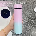 Pink and blue gradient smart thermos with LED temperature display and pearlescent finish - 304 Stainless Steel Smart Series / Gradient Pink to Green