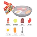 Set cucina giocattolo per bambini con padella grigia, spatola rossa e cibo finto realistico - Argento