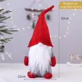 Poupée peluche gnome de Noël rouge et gris fait main, décoration de 50 cm de hauteur - WZ20022-50 Grand Gnome Mâle (50cm)