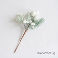Style A artificial Christmas spray with white frosted berries and snowy pine needles - Style A