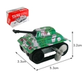 Mini tanque de juguete a cuerda con diseño de camuflaje y caja de regalo original - Tanque de Hojalata a Cuerda