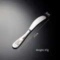 Dettaglio coltello bimbi 17 cm in acciaio inox con simpatico coniglio e dimensioni - Coltello con motivo a cartoni animati