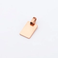 Rose gold mirror stainless steel rectangular pendant DIY jewelry charm with top bail loop - 10*15mm / Rose Gold