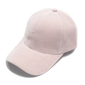 Detailed macro view of the soft pink textured faux mink fabric on this baseball cap - 56-60cm Adjustable / Suede Pink