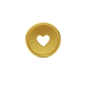 Disco per rilegatura dorato 35mm con cuore traforato per planner e agende DIY - Oro Lucido