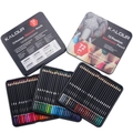 72-color professional watercolor pencil set in a black metal tin box with 3 storage trays - 2B / 72-Color Colored Pencils
