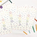 Detail of colorful polka dot paper gift bags with various emoji expressions and captions - Polka Dot Emoji Paper Bag / Medium