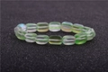 Mattes grünes Mondstein-Armband mit zylindrischen Perlen und edlem Finish für Damen - Grüner Aurora Zylinder Stil (4)