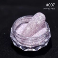 Fine light purple diamond nail glitter powder in a diamond-cut jar, shade #007 - Broken Diamond Powder #7 (Purple Pink)