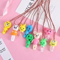 Set of colorful cartoon animal whistles with neck lanyards for children gifts - Colorful Whistle with Lanyard
