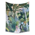 Bohemian tapestry featuring a colorful tropical jungle illustration for wall decoration - LT312-5-Jungle Trio