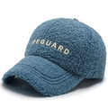 Berretto da baseball in pile blu con ricamo LIFEGUARD per un look invernale - Regolabile / Blu