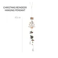 Wooden Christmas deer star hanging decoration with natural pine cone, 45cm length - Christmas Tree Pine Cone Hanging Pendant