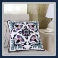 Ethnic floral embroidered throw pillow for sofa living room decorative cushion cover. - 45*45 (No Core) / Morning Glory