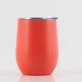12oz bird of paradise orange matte stainless steel insulated wine tumbler with lid - 12oz / Bird of Paradise Orange