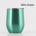 12oz double-wall insulated stainless steel wine tumbler in vibrant mint green finish - 12oz / Mint Green