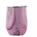 12oz stainless steel egg cup vacuum insulated tumbler in royal purple marble finish - 12oz / Noble Purple