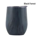 Double-walled vacuum insulated 12oz wine tumbler in Black Forest marble finish - 12oz / Black Forest