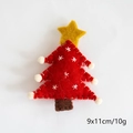 Ciondolo albero di Natale in feltro di lana rosso con stella per decorazioni fai-da-te - Albero di Natale rosso
