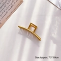 Pinza per capelli minimalista in metallo oro opaco dal design elegante, 7,5x3,0cm - Piccola Molletta ad Arco Oro Opaco / Circa 7,5 * 3,0 cm