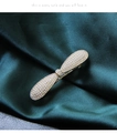 Elegant bow hair clip with white micro-pearls on a golden metal base for women - Little Pea Pearl Spring Clip