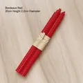 Handcrafted Bordeaux red beeswax candles with honeycomb texture and rustic twine tie - Bordeaux Wine Red