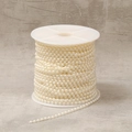 Catena di perle finte in ABS bianco crema su rocchetto per gioielli e artigianato - 3mm/50m/Rotolo / Beige