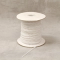 Rotolo di catena di perle ABS bianche su rocchetto per decorazione fai da te - 10mm/9m/Rotolo / Bianco