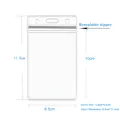 Clear plastic ID card holder with resealable zipper and detailed dimension markings - AL98 Vertical Card Holder 1