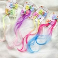 Colorful mermaid hair bow clips with long gradient hair extensions for young girls - Mermaid Mixed Colors