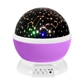 Purple and white base starry sky projector lamp with star and constellation pattern - Purple Shell 12 Constellations-Regular 1W